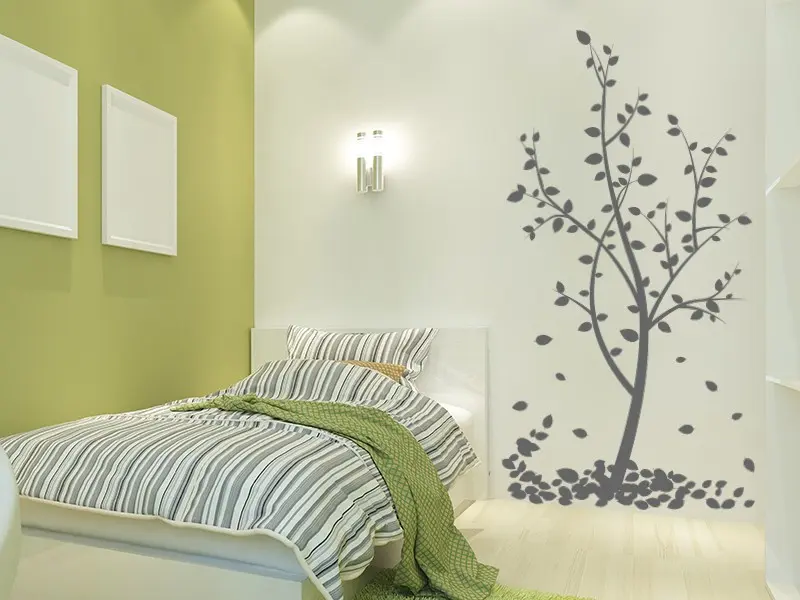 Sticker mural Stickers Arbres Arbre Noisetier résultat en situation Sticker Arbre Noisetier