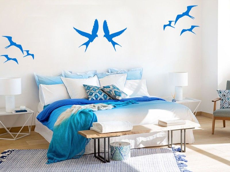 Sticker mural Pack Oiseaux résultat en situation