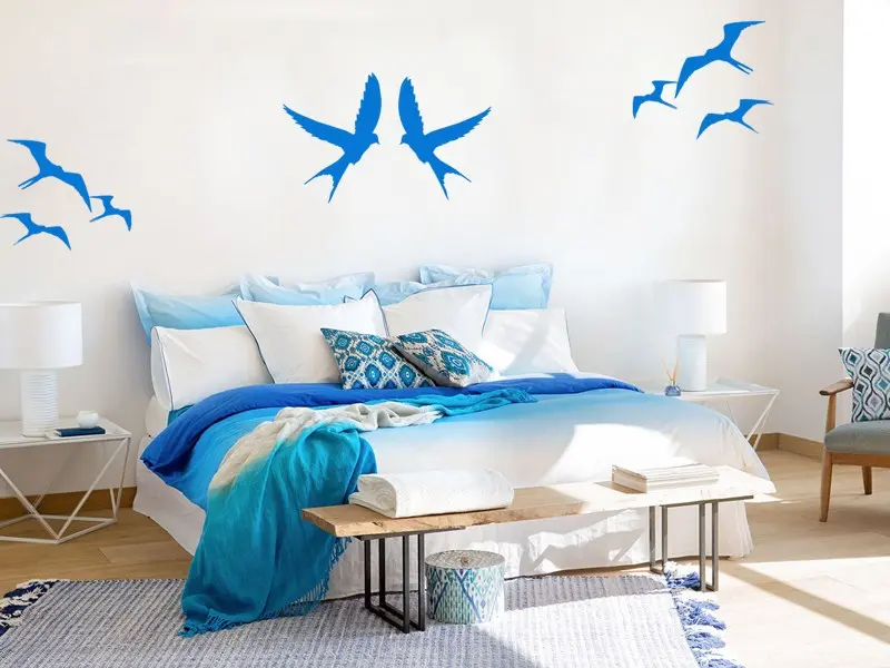 Sticker mural Stickers Oiseaux Pack Oiseaux résultat en situation Sticker Pack Oiseaux