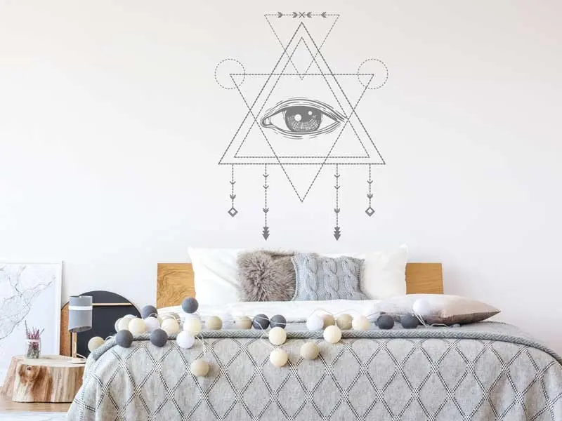 Sticker mural Symboles et Figures Oeil Sacré résultat en situation Sticker Oeil Sacré