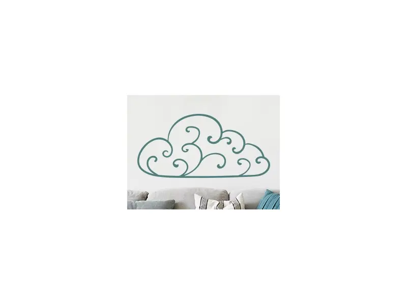 Sticker mural Nature Nuage Abstrait résultat en situation gros plan Sticker Nuage Abstrait