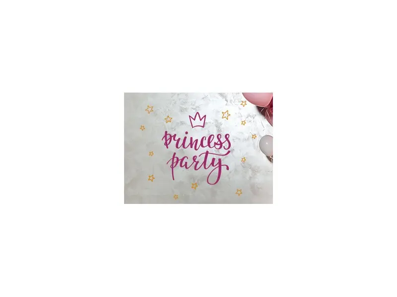 Autocolante Princess Party résultat en situation gros plan Autocolante Princess Party