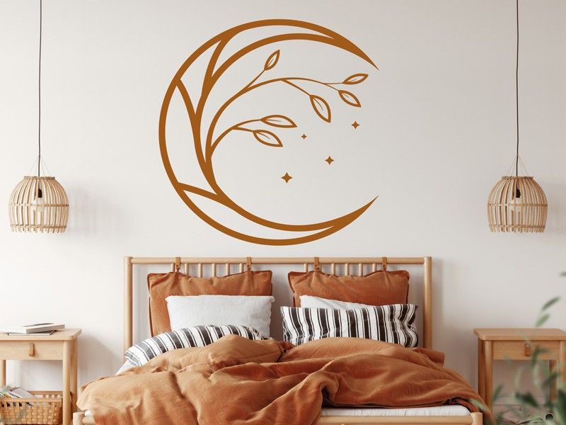 Autocolante de parede Árvore da vida Lua Floral