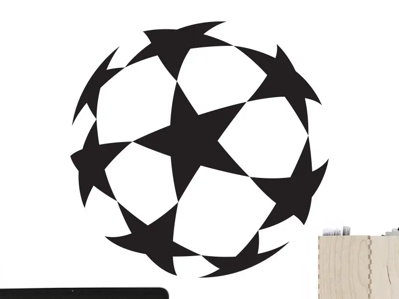 Autocolante Balão Futebol UEFA résultat en situation gros plan Autocolante Balão Futebol UEFA