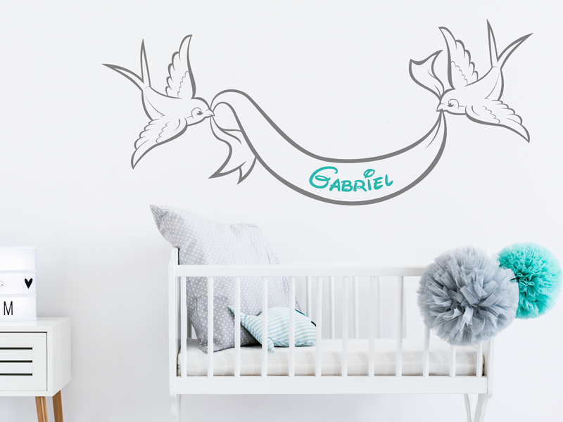 Autocolante de parede Andorinhas Flâmula