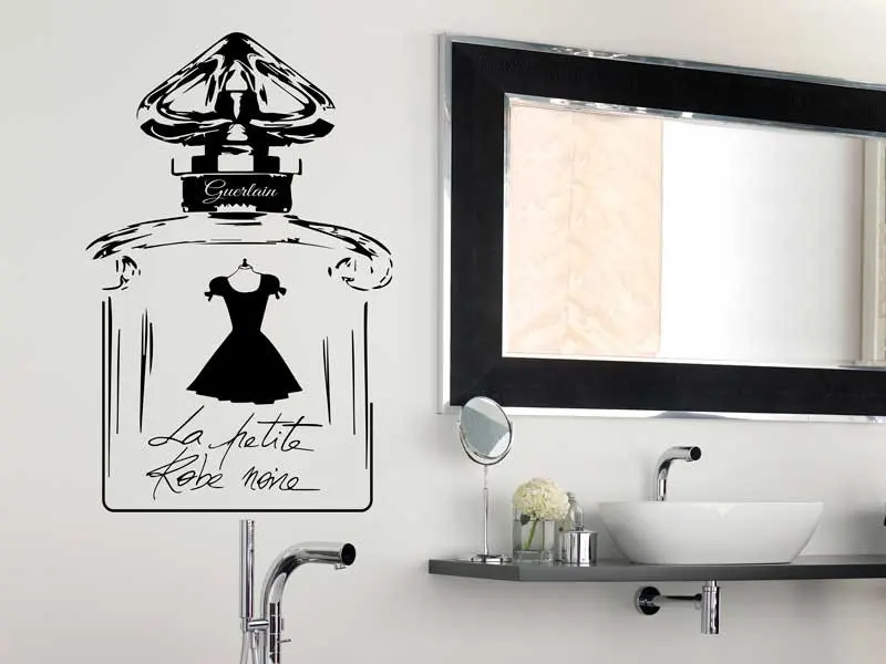 Sticker mural Stickers WC & Salle de bain Parfum Guerlin résultat en situation Sticker Parfum Guerlin
