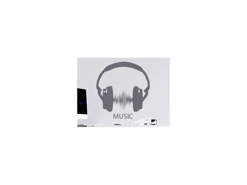 Autocolante Headphone Electro
