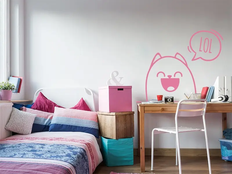 Sticker mural Animaux Chat Funny Lol résultat en situation Sticker Chat Funny Lol