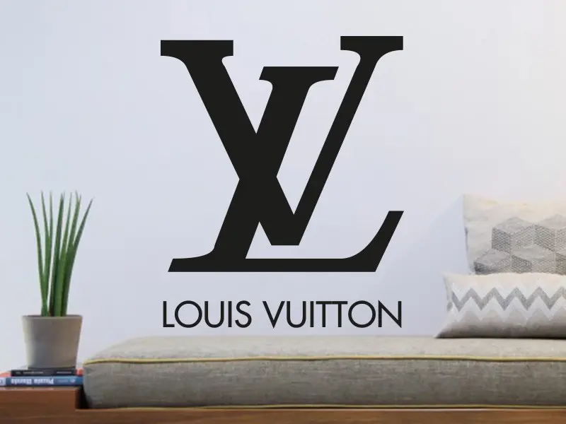 Sticker mural Stickers Déco & Design Louis Vuitton résultat en situation gros plan Sticker Louis Vuitton
