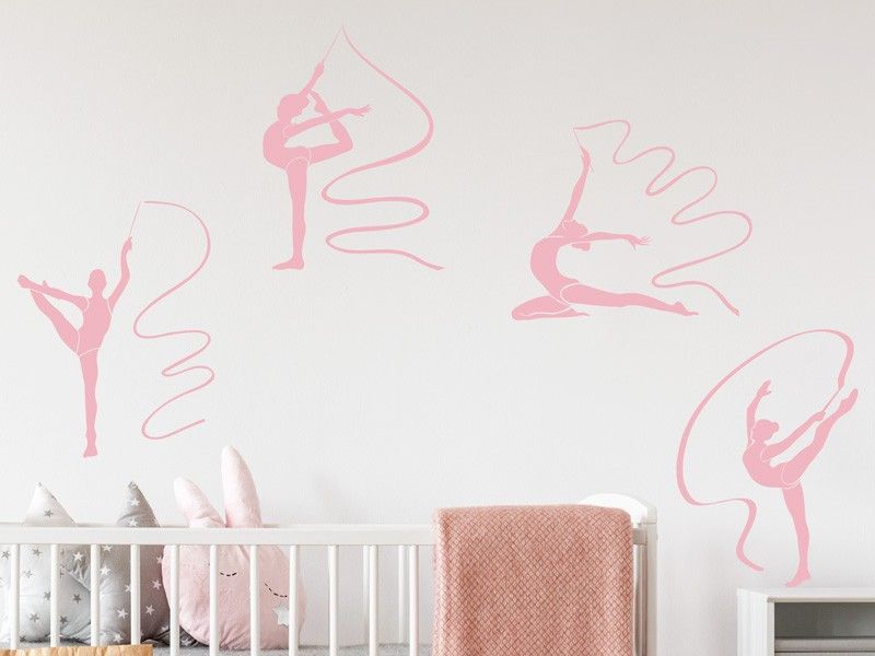 Sticker Pack 4 Silhouettes Gymnastique rythmique