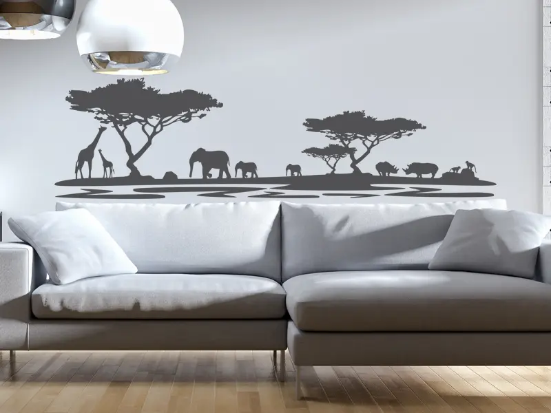 Sticker mural Paysages & Skylines Paysage Africain résultat en situation Sticker Paysage Africain