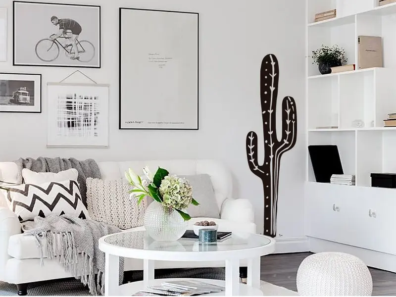 Sticker mural Cactus Cactus Western résultat en situation Sticker Cactus Western