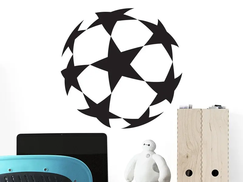 Sticker mural Ballon Foot UEFA résultat en situation