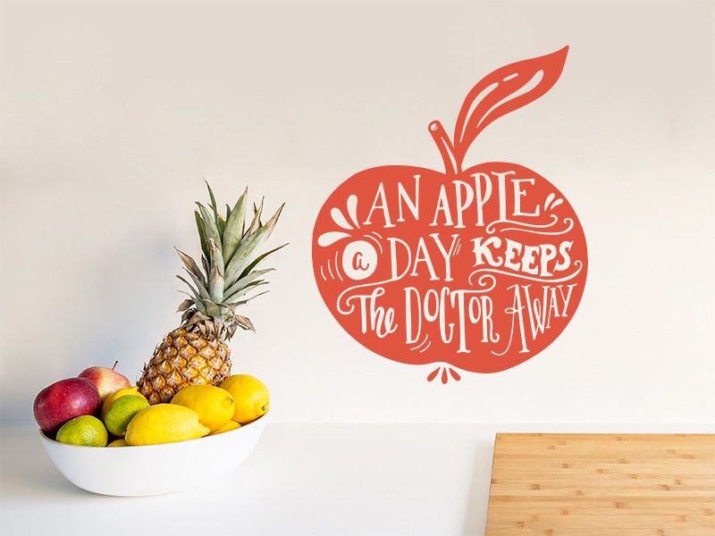 Sticker mural An Apple a Day résultat en situation
