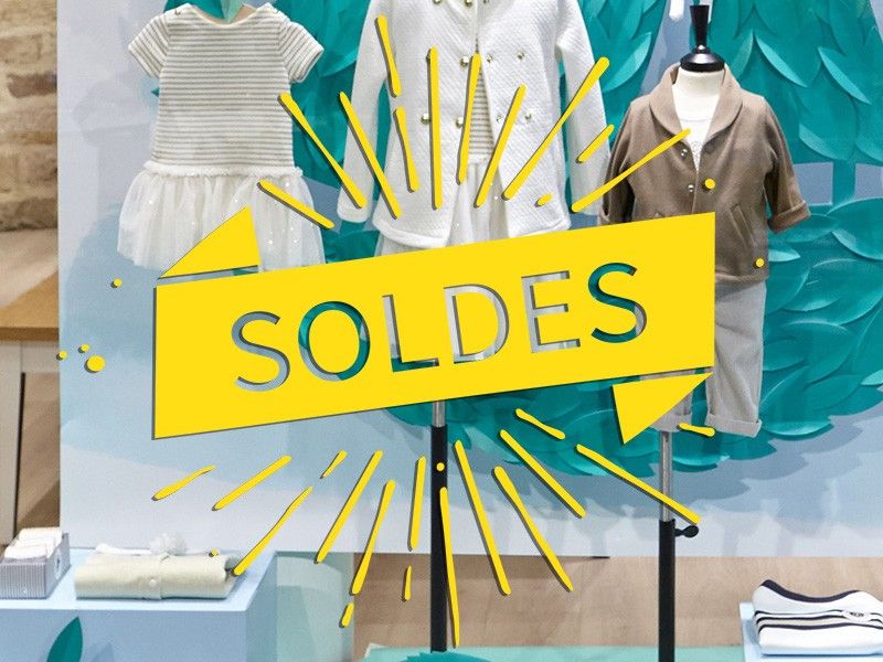 Sticker vitrine Explosion Texte Personnalisable