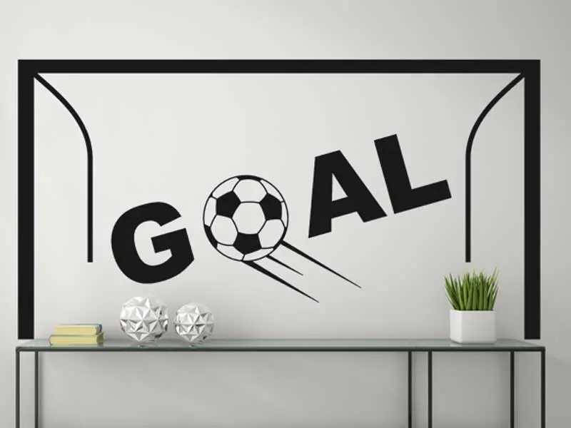 Autocolante Baliza de Futebal Goal résultat en situation gros plan Autocolante Baliza de Futebal Goal