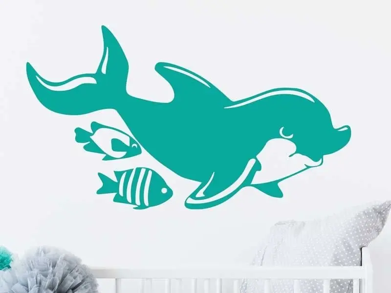 Sticker Dauphin & Poissons