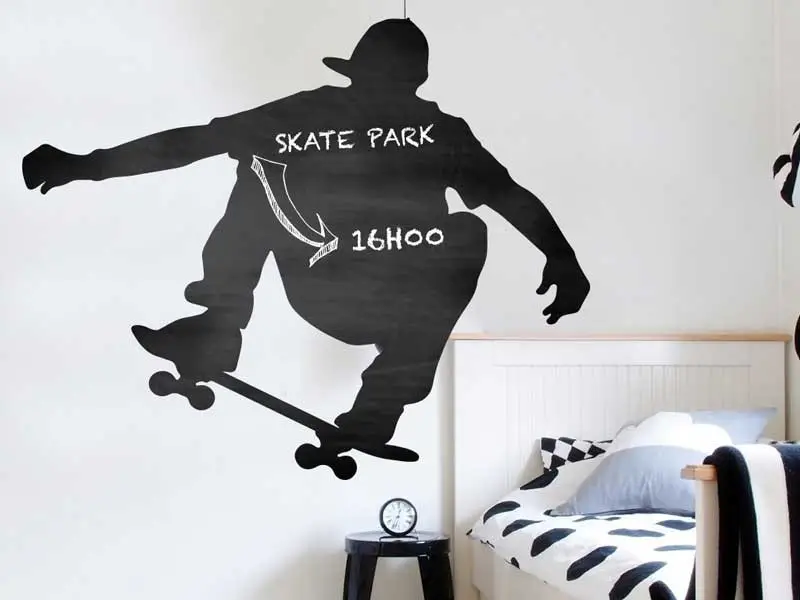 Autocolante de parede Ardósia Skateur Autocolante de parede Ardósia Skateur