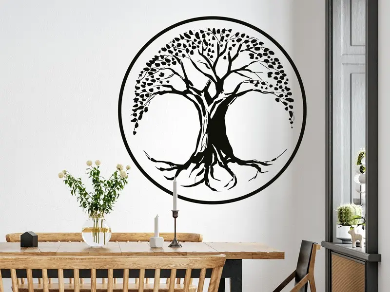 Sticker mural Stickers Arbre de vie Arbre de vie Nature et Force résultat en situation Sticker Arbre de vie Nature et Force