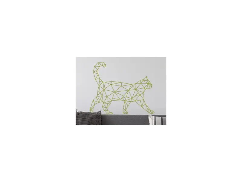 Autocolante Gato Geométrico