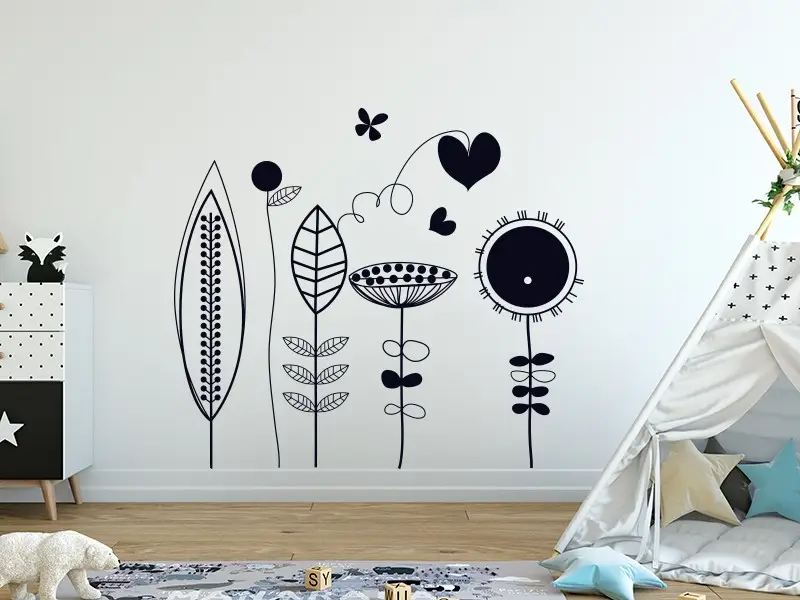 Autocolante Flores Pop Design Autocolante Flores Pop Design