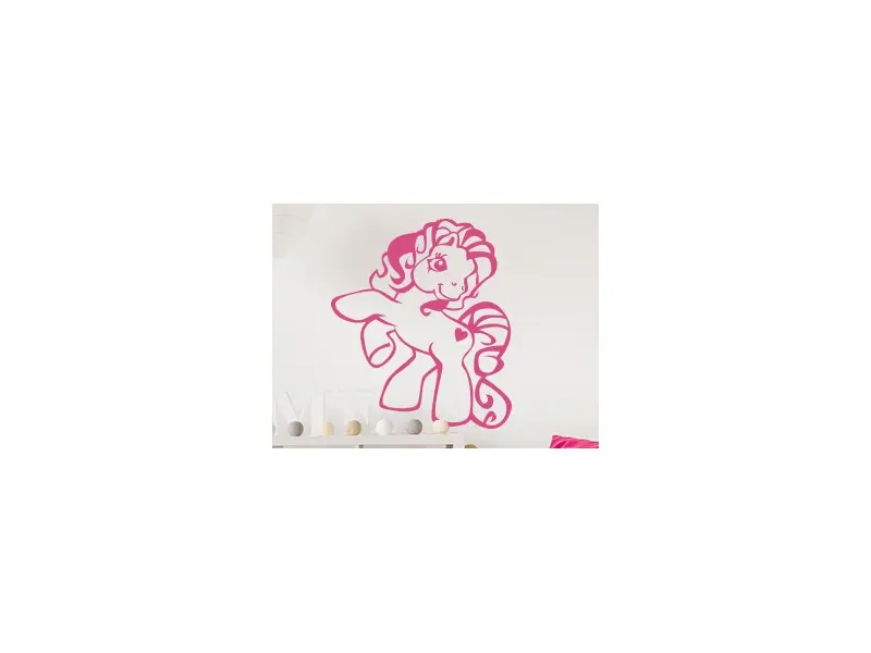 Sticker mural Animaux Poney résultat en situation gros plan Sticker Poney