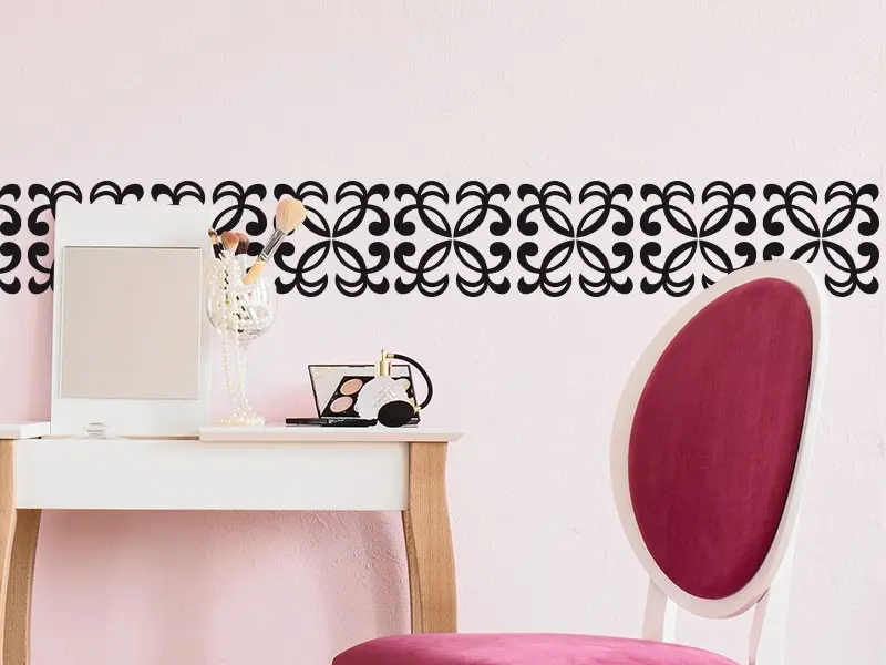 Sticker mural Frises Orientales - Baroques Frise Deco Baroque 3 résultat en situation gros plan Sticker Frise Deco Baroque 3