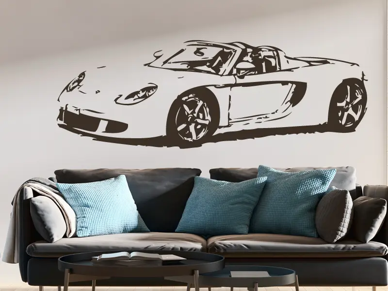 Sticker mural Auto & Moto Porsche résultat en situation Sticker Porsche