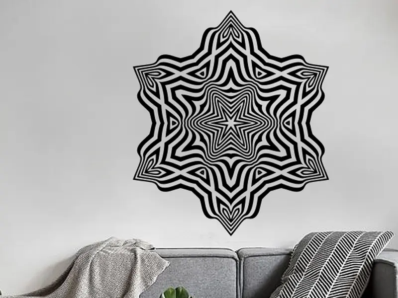 Autocolante Ilusão Roseta résultat en situation gros plan Autocolante Ilusão Roseta