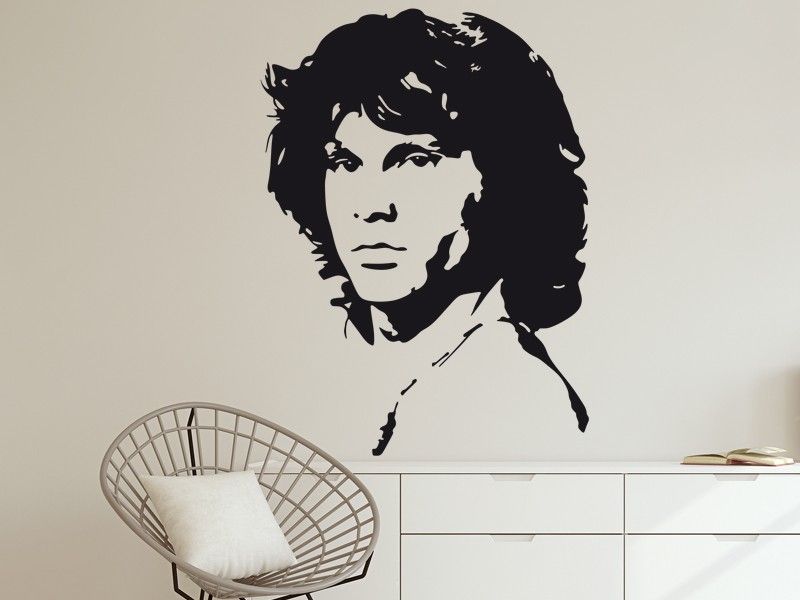 Sticker mural Jim Morrison résultat en situation