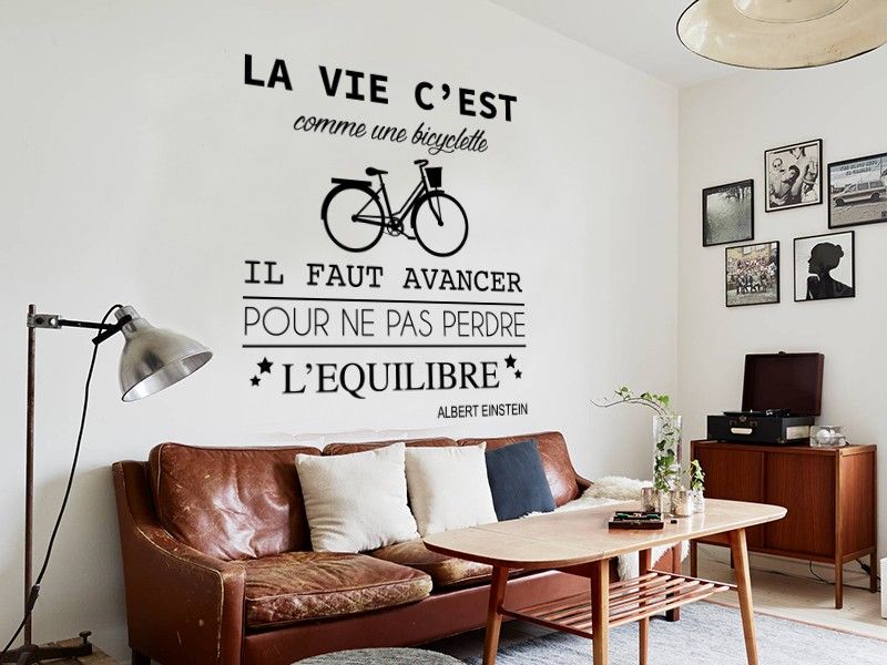 Autocolante de parede Citation La vie Albert Einstein