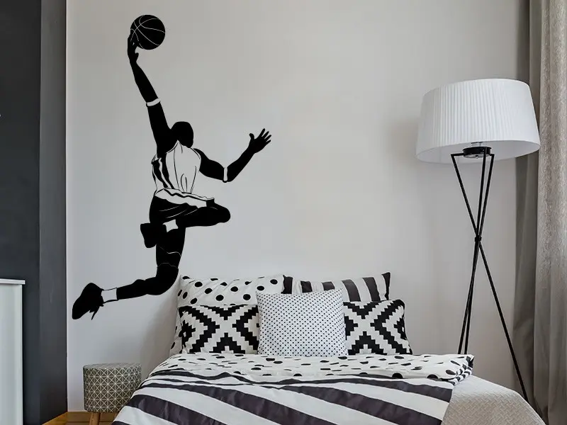 Sticker mural Autres Sports Joueur de Basket 3 résultat en situation Sticker Joueur de Basket 3