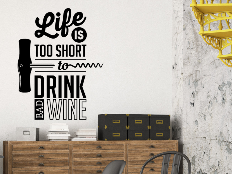 Sticker mural Drink Wine résultat en situation