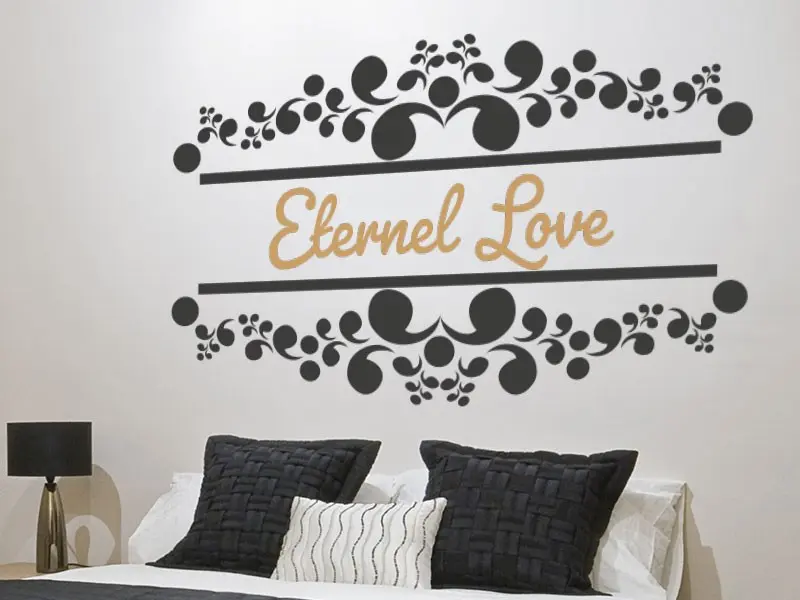 Sticker mural Autres Textes Ornement Texte Personnalisable résultat en situation gros plan Sticker Ornement Texte Personnalisable