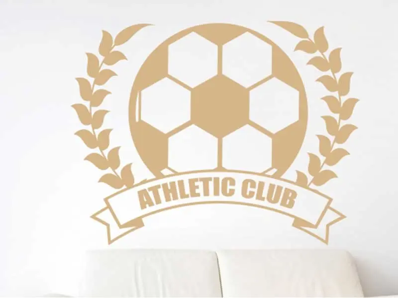 Autocolante Coroa de Futebol résultat en situation gros plan Autocolante Coroa de Futebol