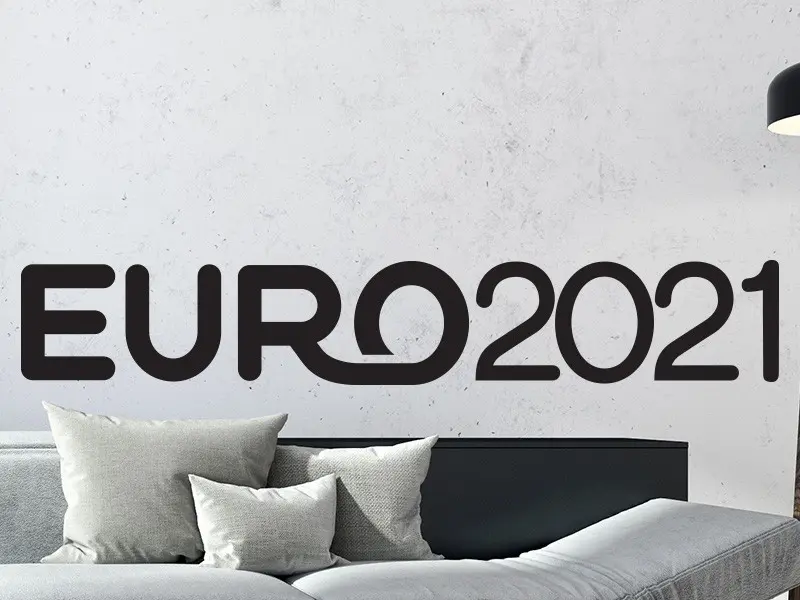 Sticker mural Football Foot Euro 2021 résultat en situation gros plan Sticker Foot Euro 2021