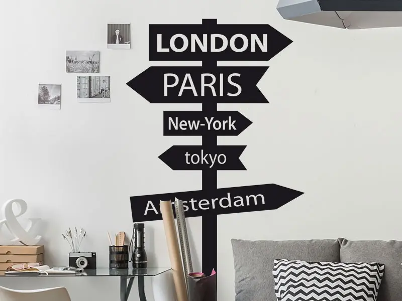 Sticker Panneau Direction