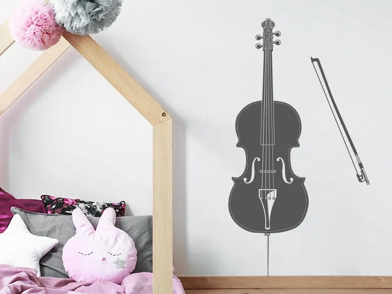 Autocolante de parede Instrumento Violoncelo