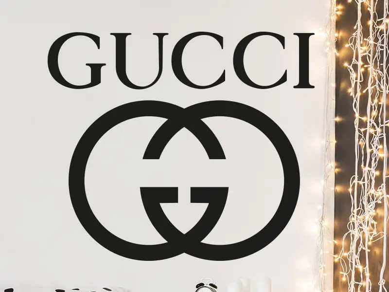 Autocolante Gucci résultat en situation gros plan Autocolante Gucci