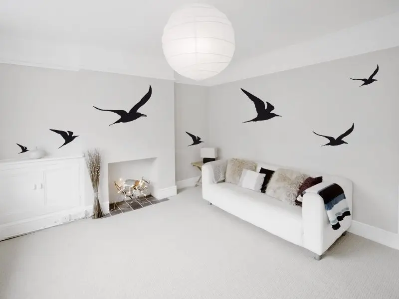 Sticker mural Stickers Oiseaux Pack Mouettes résultat en situation Sticker Pack Mouettes