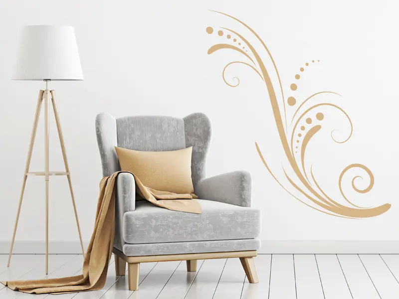 Sticker mural Illusion & Abstrait Ornement Abstrait 2 résultat en situation Sticker Ornement Abstrait 2