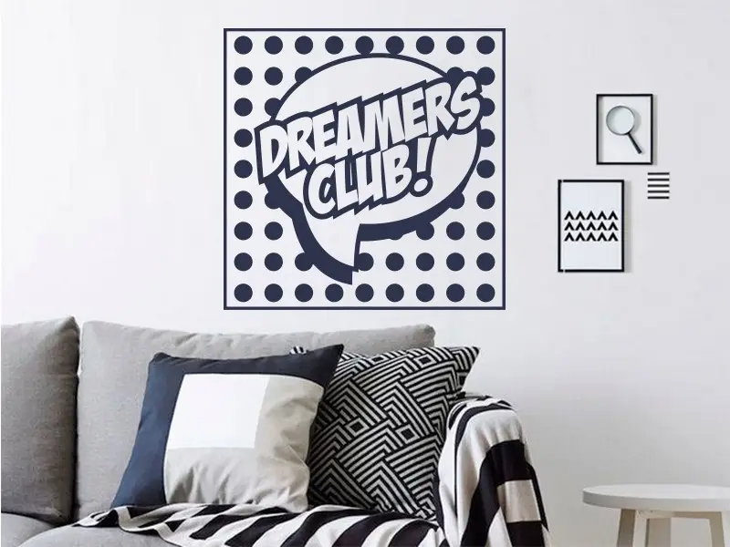 Autocolante de parede Pop Art Dreamers Club Autocolante de parede Pop Art Dreamers Club
