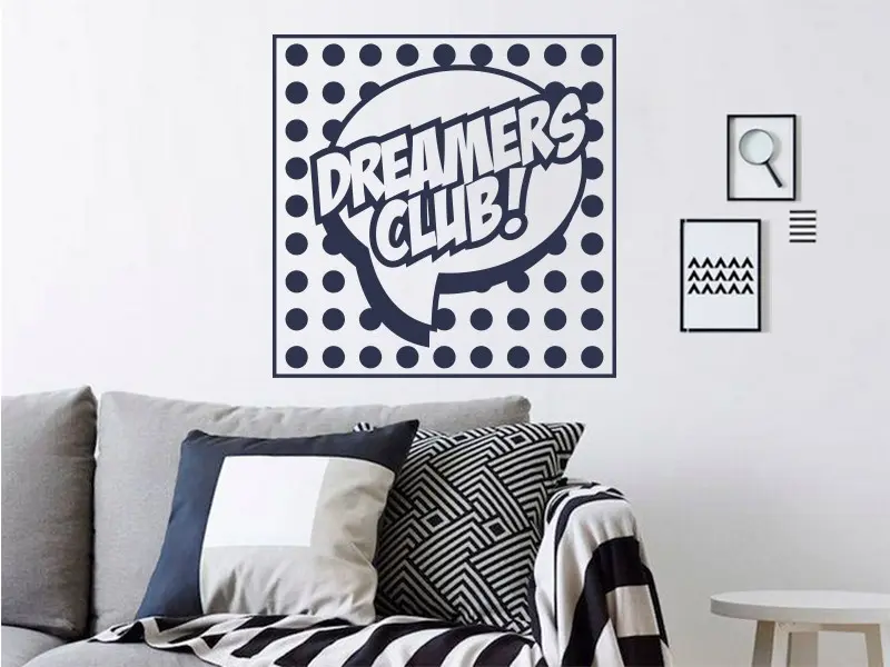 Sticker mural Pop Art Pop Art Dreamers Club résultat en situation Sticker Pop Art Dreamers Club