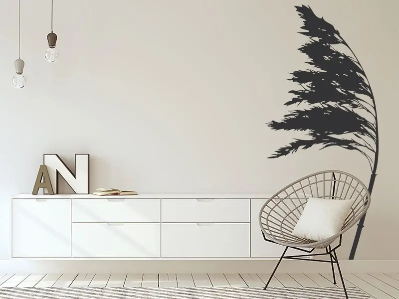 Sticker mural Stickers Arbres Arbre Sapin au vent résultat en situation Sticker Arbre Sapin au vent