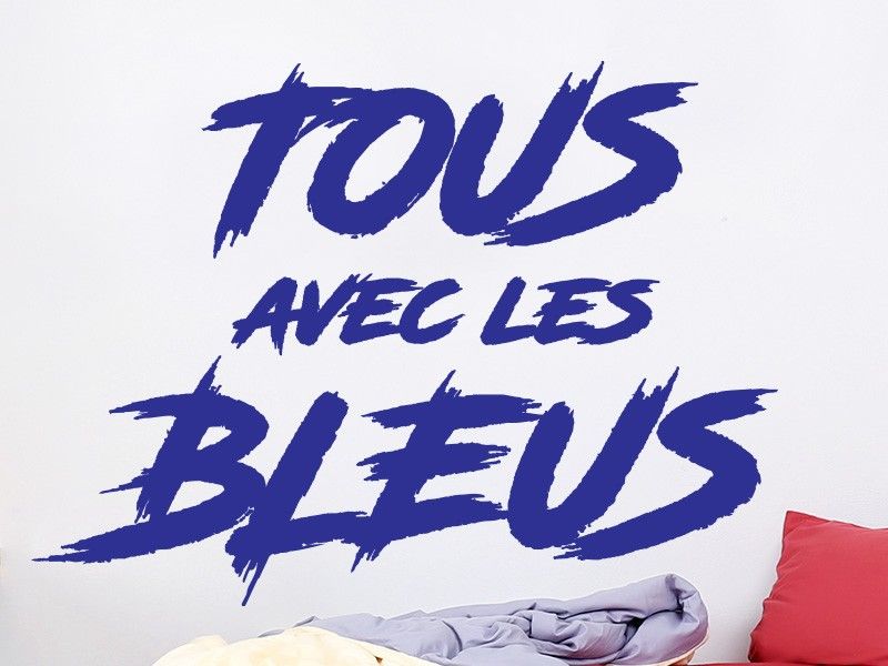 Autocolante de parede Foot Tous avec Les Bleus