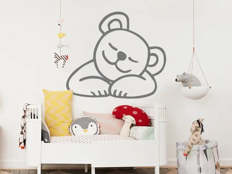 Sticker mural Ourson résultat en situation