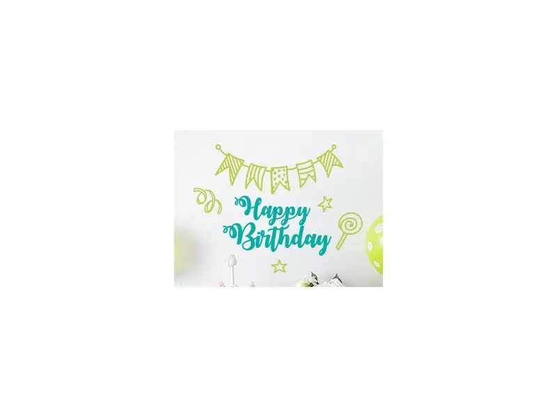 Autocolante de parede Festa Personalizada 4