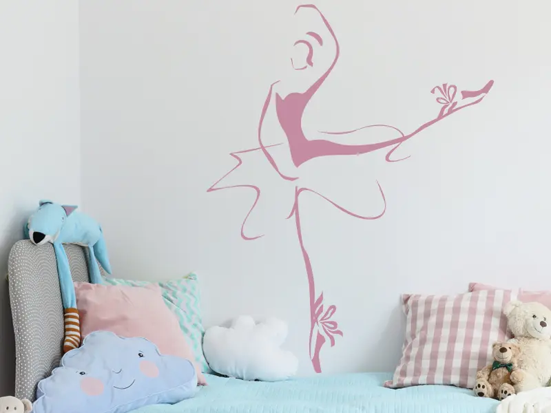 Sticker mural Sport Ballerine résultat en situation Sticker Ballerine