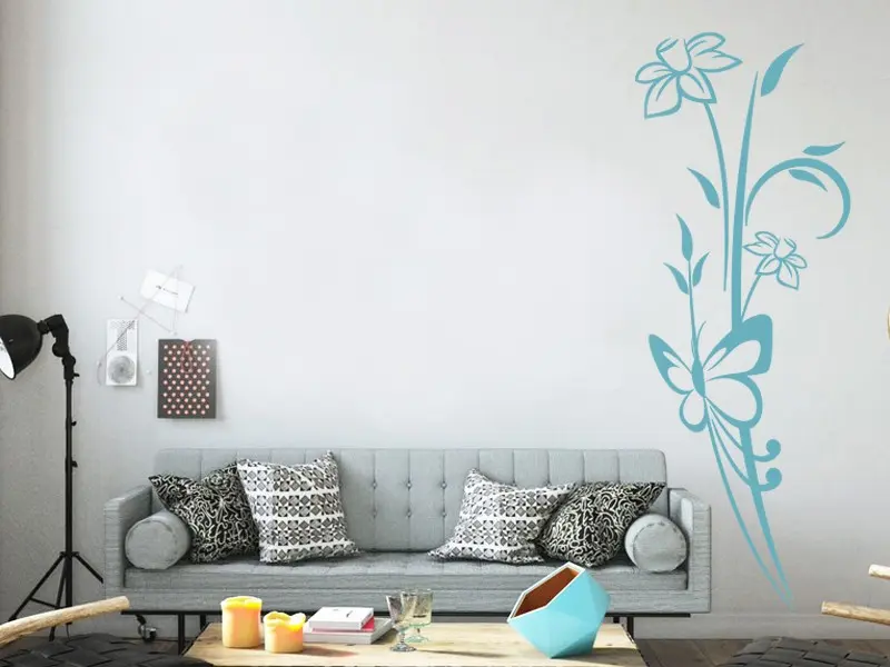 Sticker Fleur Papillon 4