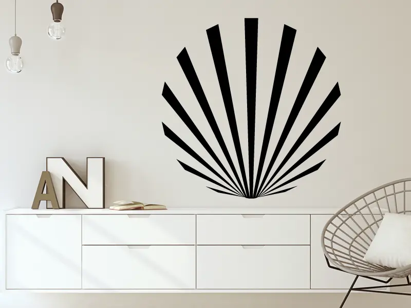 Sticker mural Illusion & Abstrait Coquille Illusion résultat en situation Sticker Coquille Illusion